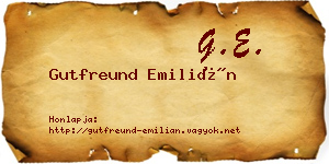 Gutfreund Emilián névjegykártya